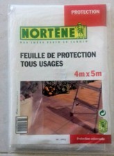 NORTENE  FEUILLE DE PROTECTION 4 x 5 M  NEUVE   BACHE TRANSPARENTE