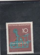 L7017 ALLEMAGNE RFA Timbre N° Y&T 411 de 1968 " Machine a imprimer " Neuf**