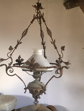 🔵🟡 ancien lustre en fer