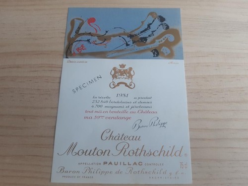 étiquette vin chateau - chateau, mouton