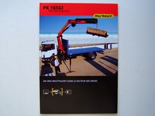 Catalogue, brochure, camion, truck, Grue Palfinger PK 16502, Scania, 2001
