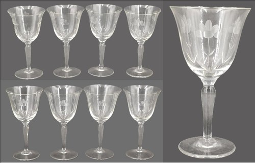 Lot verres pied vin - 8, à