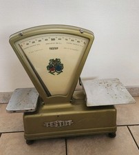 ⚖️ Balance d'Épicerie Ancienne TESTUT - Métal Vert - Années 1940-1950 ?? 