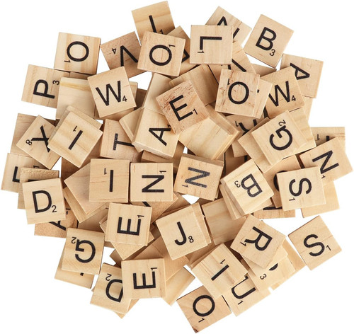 2000 pcs wood letter tiles - pcs,