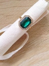 Bague vintage pierre verte