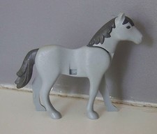 PLAYMOBIL (L5220) MOYEN-AGE - Cheval Gris Clair Nouvelle Génération