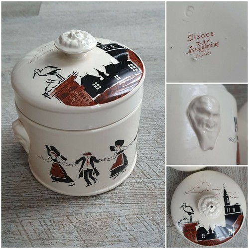 Ancien pot faïence art deco - art,