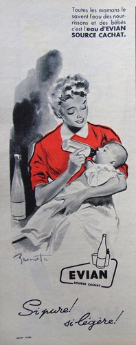 Publicité 1954 évian - publicitÉ,