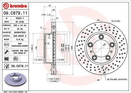 Brembo disque frein - de,