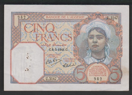 Algerie francs 6 - algerie, du