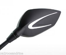 rétroviseur rétro moto scooter filetage M8 tuning noir type CHAFT (la paire)