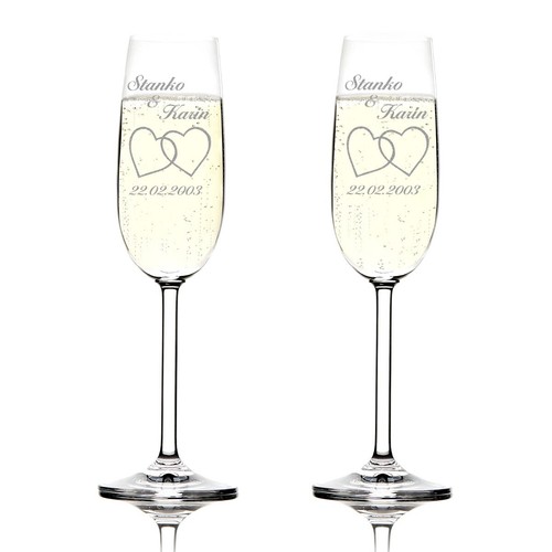 2er set coupes champagne - coupes,