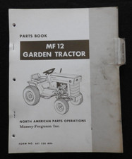 1967-1976 Massey Ferguson Mf 12 Gazon Tracteur Pièces CATALOG MANUAL Nice' Forme