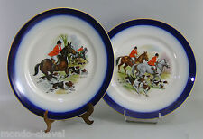 2 ASSIETTES PORCELAINE