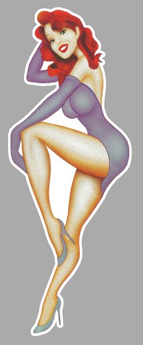 Sticker pin vintage - vintage, rousse