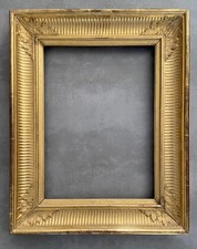 Cadre à canaux doré à la feuille, XIXème siècle