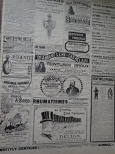 DELION + PIANO A BORD + montre REGENTE + BROUX pub papier ILLUSTRATION 1901