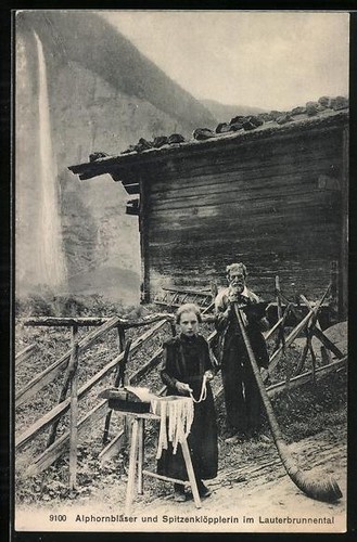 Carte postale souffleur - , cor