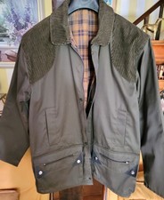 Belle Veste d'automne NEUVE enduite homme taille 48 vert chasse col velours