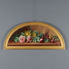 Tableau Moderne Composition de Roses Huile sur Toile 1911 Original