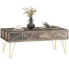 HOMCOM table basse 110x59x42cm