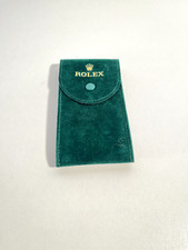 ROLEX : ÉCRIN POCHETTE ÉTUI DE VOYAGE POUR MONTRES VELOURS VERT NEUF