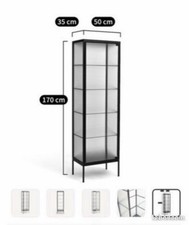 Vitrine noire metal et verre
