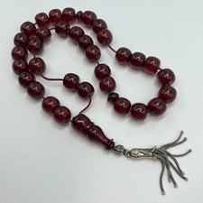 Perles d'ambre cerise