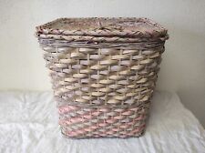 Corbeille, Panier à linge en osier 38 x 31 cm par 42 cm de haut