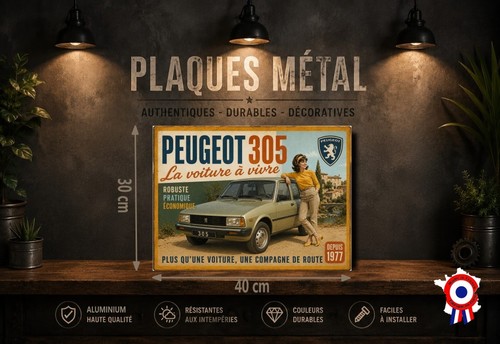 Plaque métal vintage - , peugeot