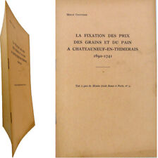 Fixation prix des grains et pain Chateauneuf-en-Thymerais 1961 Marcel Couturier