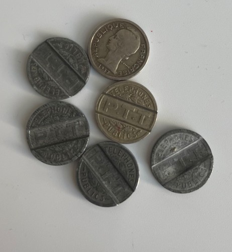 Lot anciens jetons de - lot,