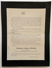 ALBERT HEMAR Jauffret FAIRE PART Dauchez Labrouste ESQUIROL Feulard Piault 1920