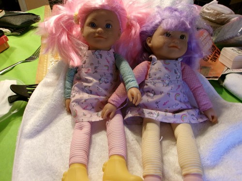 Corolle rainbow dolls lot 2 - rainbow,