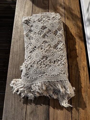 Dessus lit crochet écru - en,