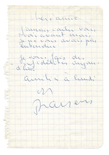 Georges brassens billet - brassens,