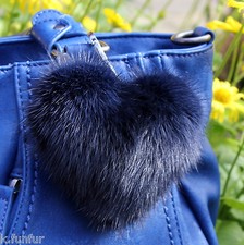 Porte-Clés En Fourrure Cœur