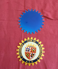 3 badges de calandre  :  AUTOMOBILE CLUB DE BOURGOGNE  / A.C.B. /  plastique