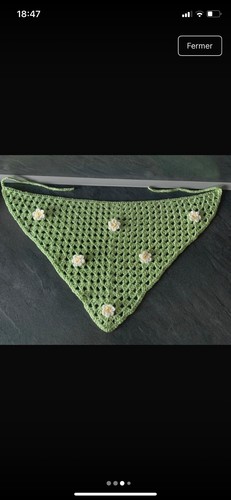 Bandana foulard fait main - bandana,