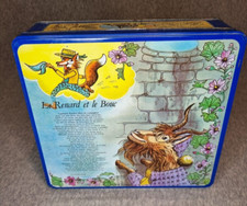 Boite métal les fables de la fontaine "le renard et le bouc"