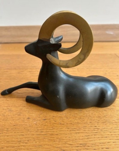 Sculpture vintage bélier - , noir
