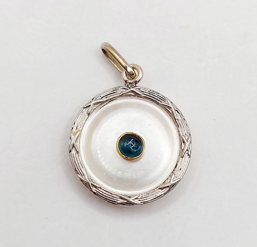 Pendentif cible art deco - , or