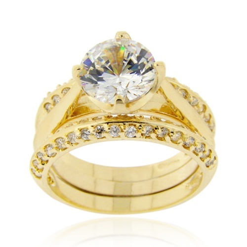Bague fiançailles ronde en - bague,