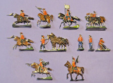 Plats d'étain - Zinnfiguren Heinrichsen - 11 cavaliers hussards allemands 1914