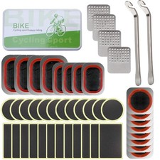 Kit de réparation de pneu de vélo avec rustines autocollantes sans colle rust...