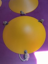 LUMINAIRE art deco 1 VASQUE OPALINE orange intérieur blanc double couche