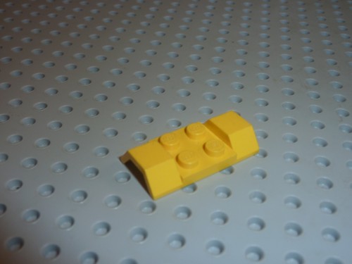 Lego yellow car mudguard ref - yellow,