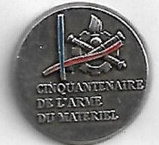 pin's militaire cinquantenaire de l'armée du matériel (fabrication en zamac)