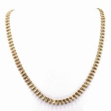 Collier collerette "gouttelettes" or jaune 18k