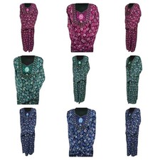 Robe Kaftan Dubai À Manches Longues Florale Femme Bleu Vert Rose